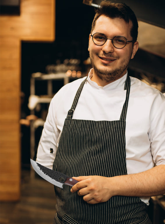 Bernard Descoteaux a Huusk késsel